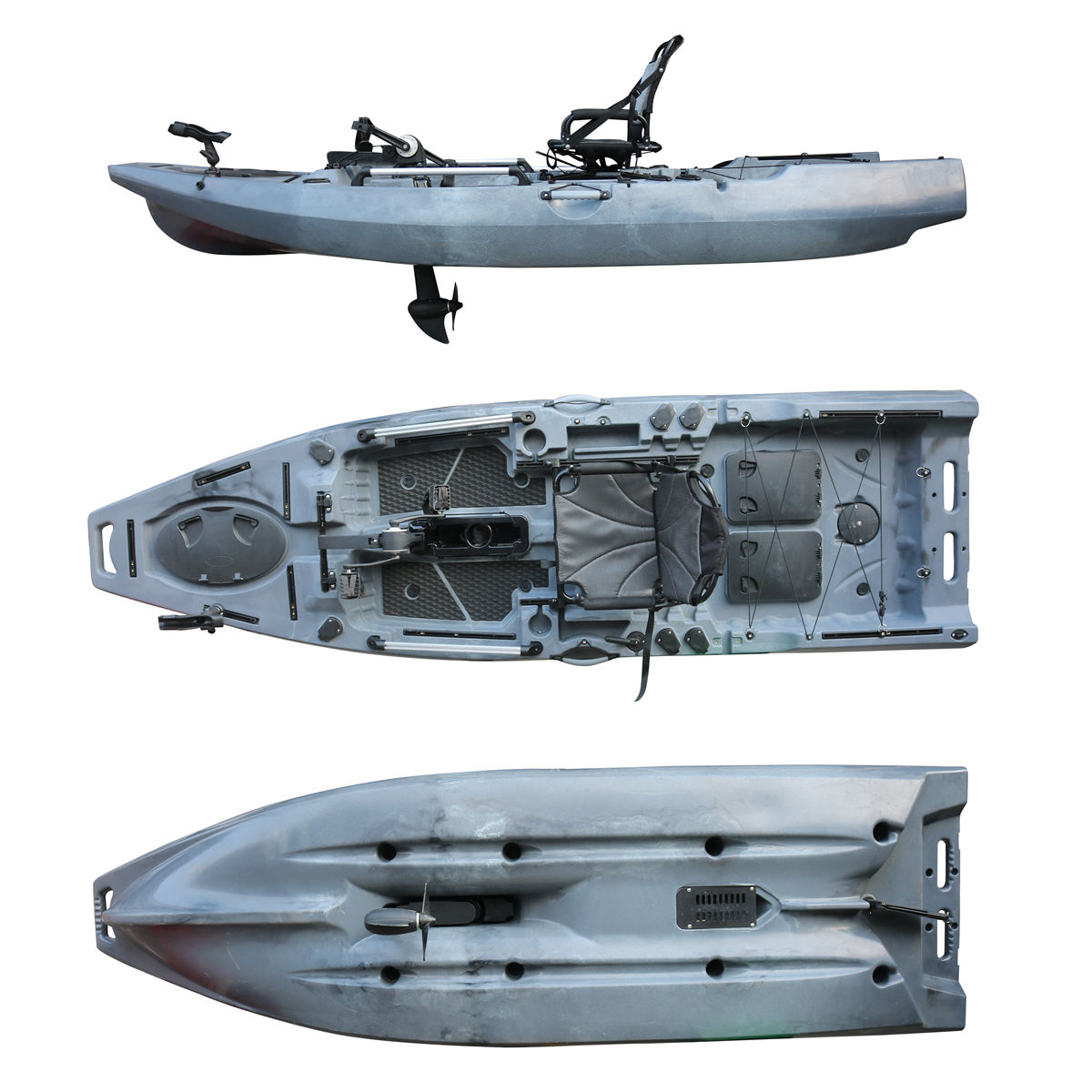 Fishing Kayak Pedal Drive - เรือคายัคตกปลาแบบพับได้ Viking 2026 สำหรับ 1 คน